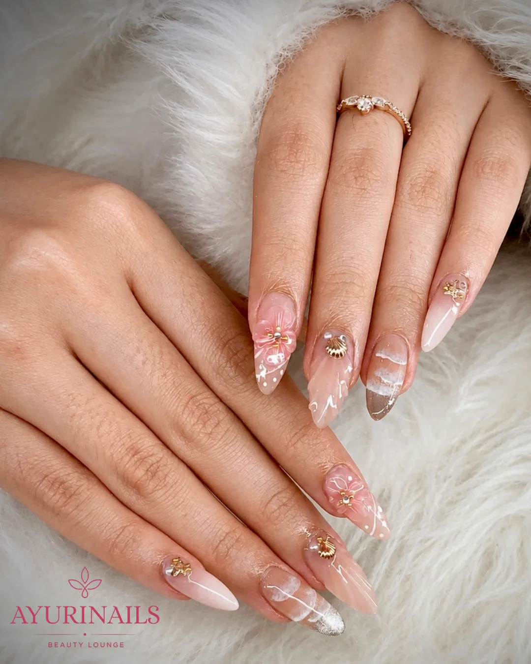 embossed nails, AyuriNails Beauty Lounge Makati
